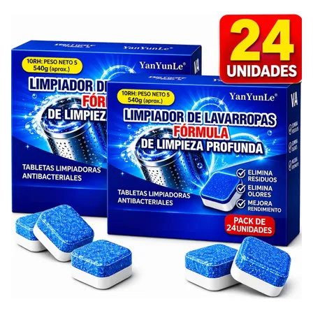 Pastillas Limpia Lavarropas Limpieza Profunda Rico Olor 24u