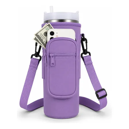 Bolso Funda Para Vaso Stanley Quencher Ajustable Neoprene Lila