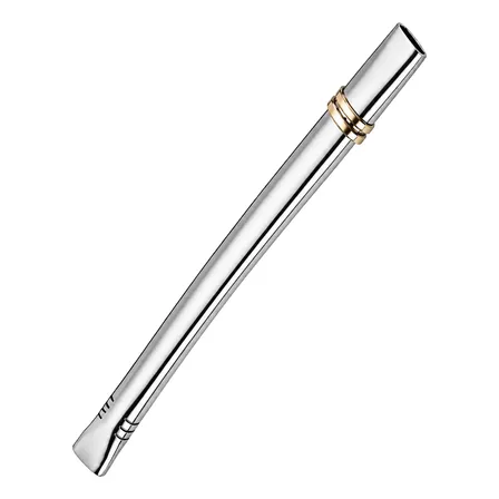 Bombilla Chata Premium Diseño Elegante Acero Aplique Bronce Plateado