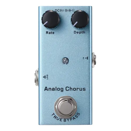 Pedal De Efectos Chorus Analógico Mini True Bypass Para Guitarra Eléctrica Azul Claro
