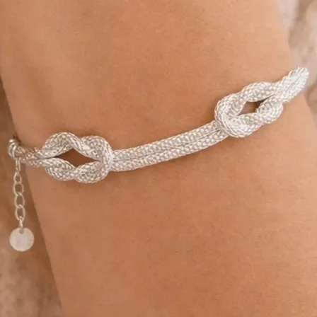 Pulsera Plata 925 Nudos Regalo Mujer Plateado 0 Cm 20 Cm