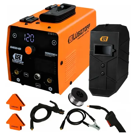 Soldadora Inverter Dual Mig Mma Lusqtoff Flux Electrodo 120a Naranja