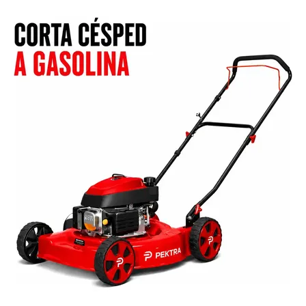Cortadora De Césped Combustión Naftera 4t 3.5hp Pektra Rojo