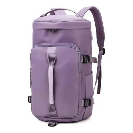 Mochila Bolso Deportivo Viaje Urbano Táctico Impermeable Lila Liso
