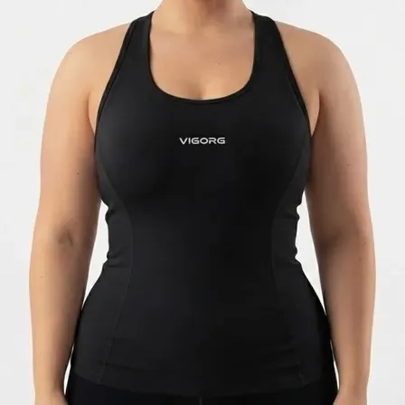 Musculosa Deportiva Mujer Fitness Elastizada Negro L