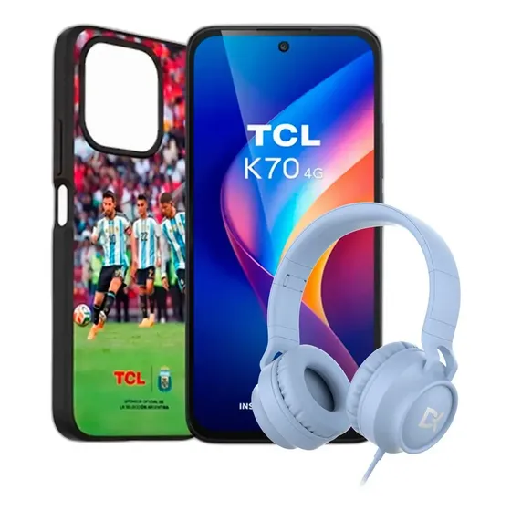 Combo Tcl K70 12+128gb Midnight Black + Auricular Dekkin