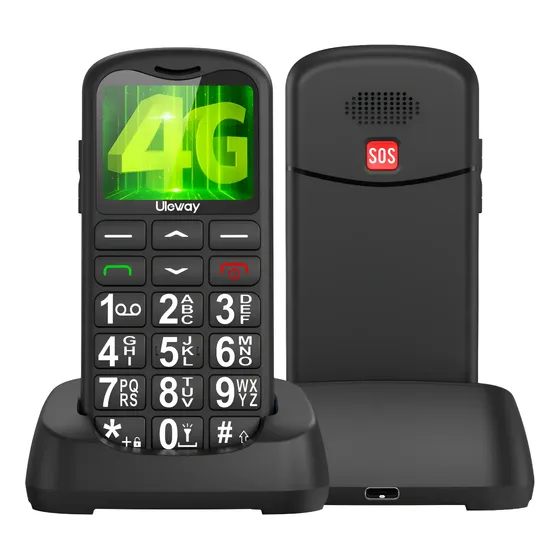 Teléfono 4g Para Personas Mayores Con Base Uleway Sos Adulto