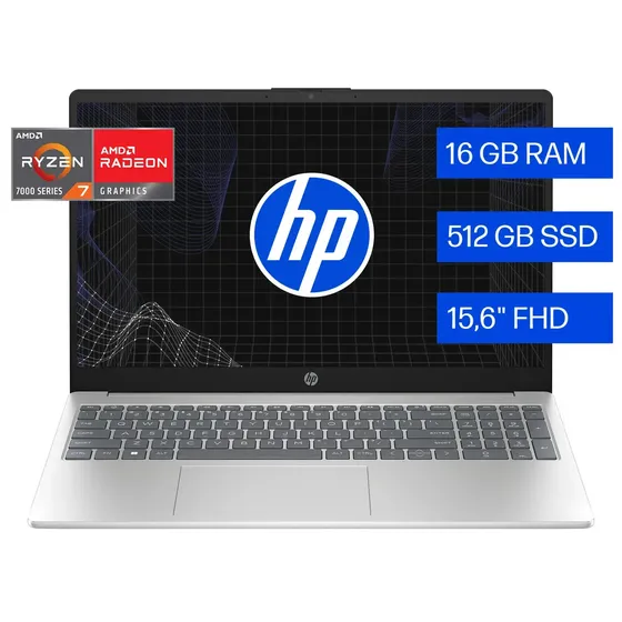 Notebook HP 15-fc0372la AMD Ryzen 7 16gb Ram 512gb Ssd Windows 11 Home