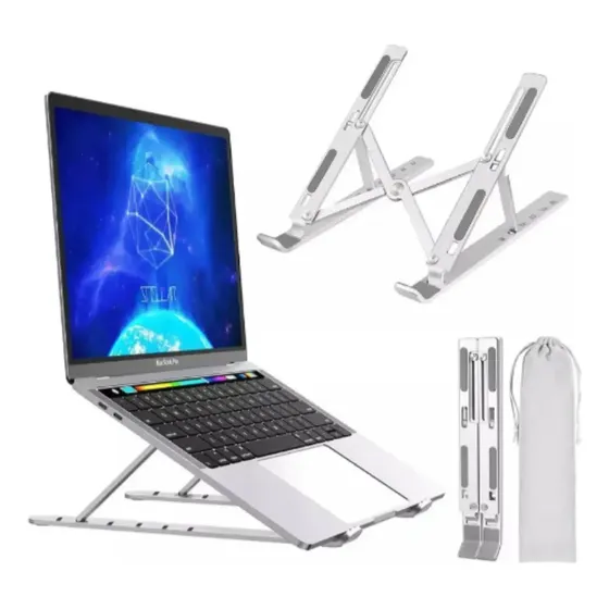 Base Soporte Portátil Laptop Plegable Stand 9-15 tecnoarg Color gris