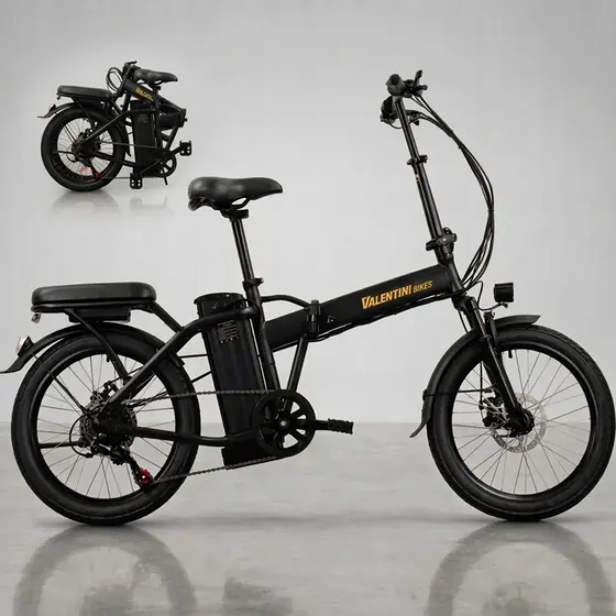 Bicicleta Electrica Valentini Plegable 20 32km/h 350w !! Negro
