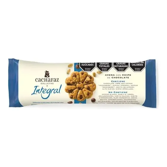 Galletita Cachafaz Integrales de avena con chips de chocolate 225 g