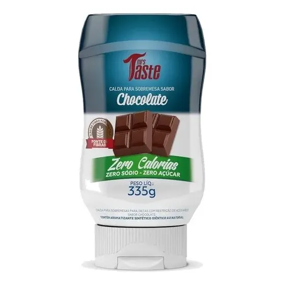 Salsa de Chocolate Mrs. Taste Zero Calorías Sin TACC Vegana 335g