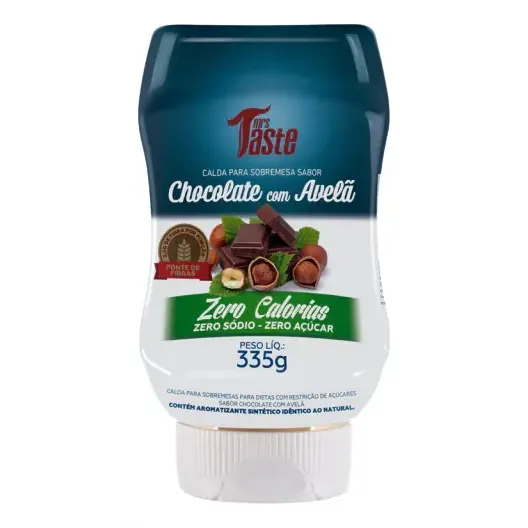 Salsa de chocolate con avellana Mrs Taste Caldas sin TACC en frasco 335 g