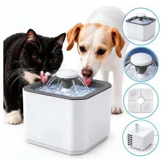 Bebedero Agua Fuente Automática Para Gatos Perros 2,5 L