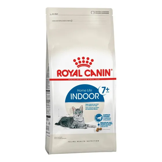 Royal Canin Feline Health Nutrition Indoor 7+ alimento para gato senior todos los tamaños sabor mix en bolsa de 7.5 kg