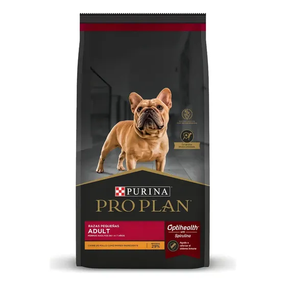Pro Plan Optihealth alimento para perro adulto small raza pequeña sabor pollo y arroz en bolsa de 7.5 Kg