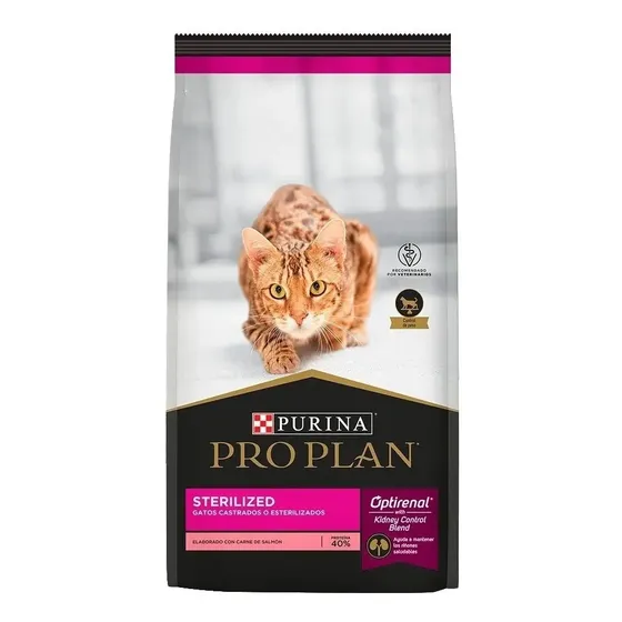 Alimento Pro Plan OptiRenal Sterilized para gato adulto sabor salmón y arroz