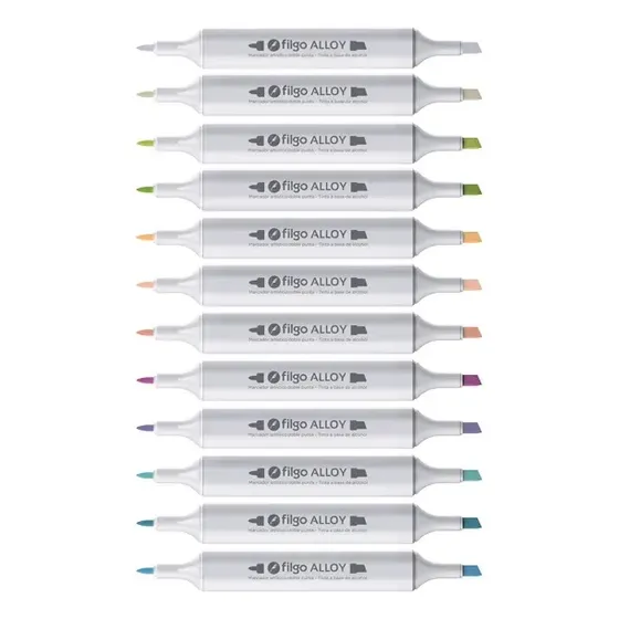 Marcadores Doble Punta Filgo Alloy Por 96 U Tonos Surtidos