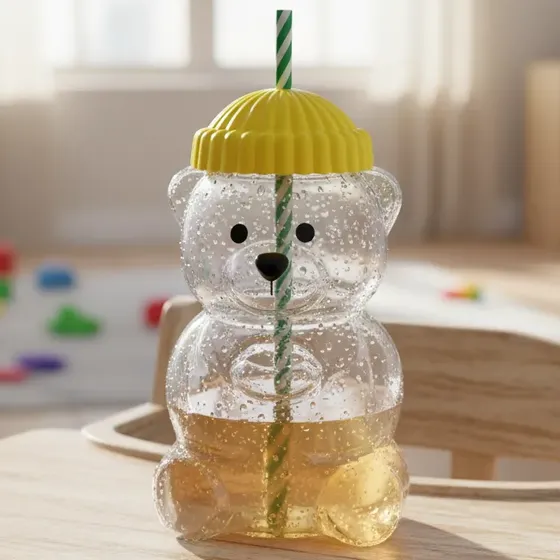 Vaso De Vidrio Con Forma De Oso