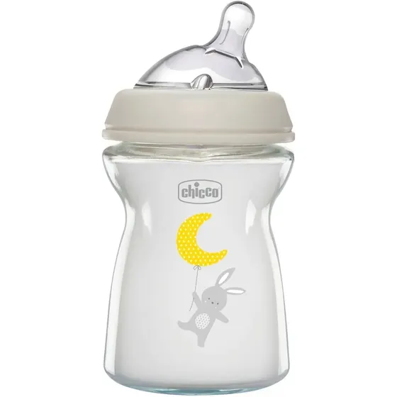 Natural Feeling mamadera Chicco pure glass 0m+ 250ml vidrio