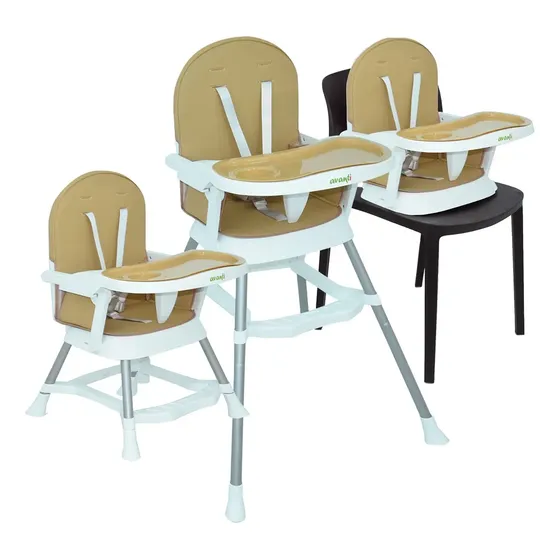 Silla Comer Bebe Avanti Lyra 3 - 1 Convertible Booster Patas Color Beige