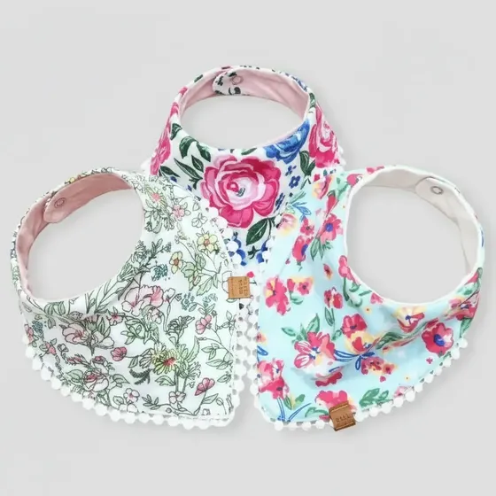 Babero Mini Anima Reversible Pack X 3 Unidades Mini Girls