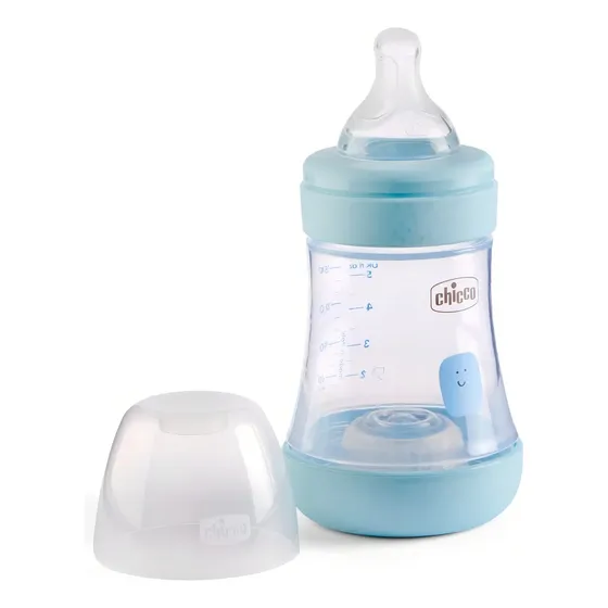 Mamadera Chicco Perfect 5 Flujo Lento 150ml 0m+ Color Celeste Rosa