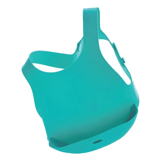 Babero Silicona Bolsillo Contenedor Minikoioi Flexi Bib Color Aqua green