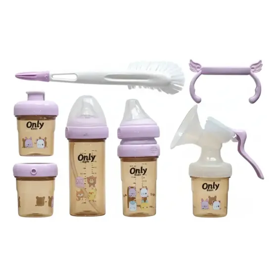 Set Extractor De Leche Manual Con Frascos Y Accesorios