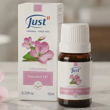 Aceite De Geranio Just 10ml Estabilidad Hormonal Menopausia