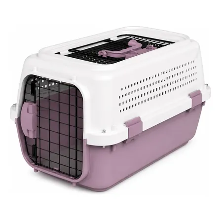 Transportadora Perro Gato Iata Avión Viaje Mascotas 8 Kg Rosa Oscuro