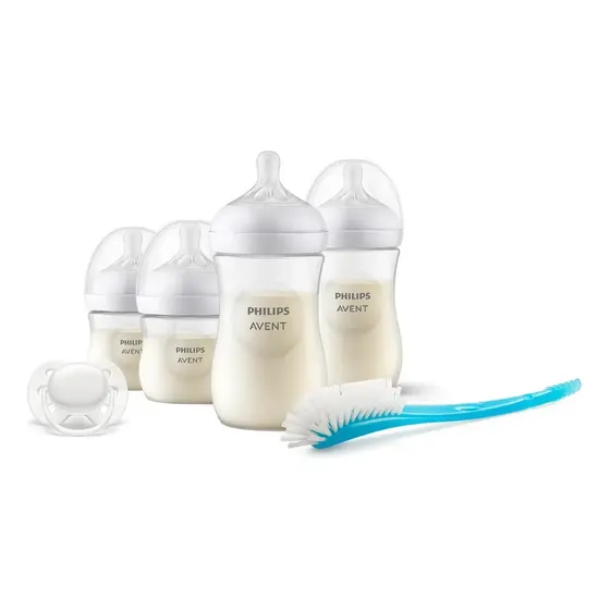 Set De Biberones Avent Natural Response Con Chupón Y Cepillo