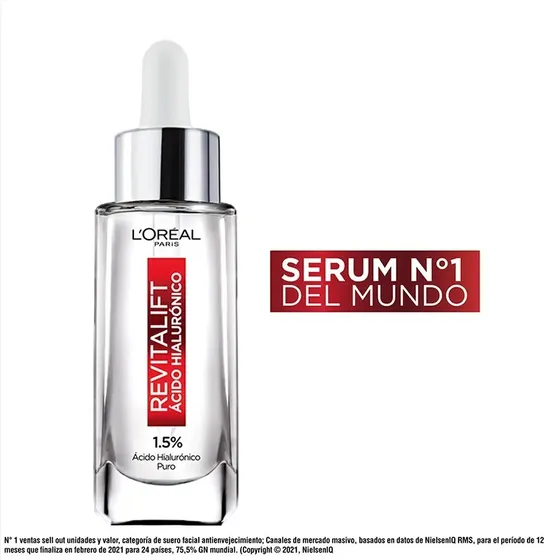 Sérum Rostro Revitalift Ácido Hialurónico L'Oréal Paris 30ml