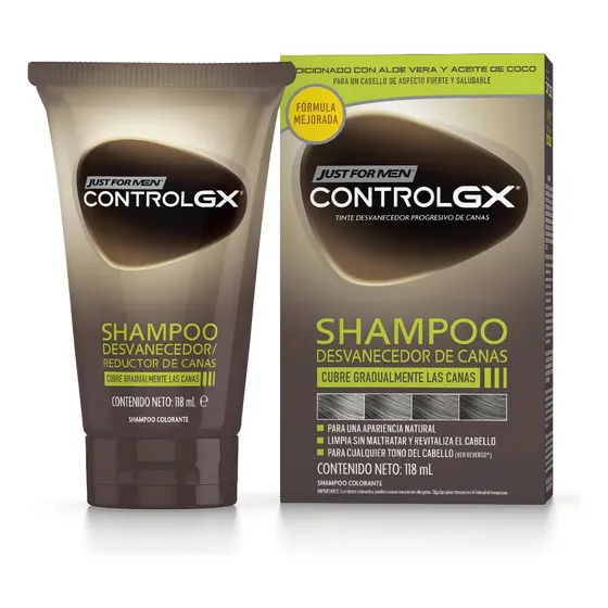 Shampoo Just for Men Control Gx Desvanecedor Progresivo De Canas 118ml