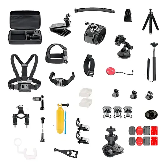 Kit De Accesorios X 50 Gopro Sjcam Action Cam Estuche Imperm