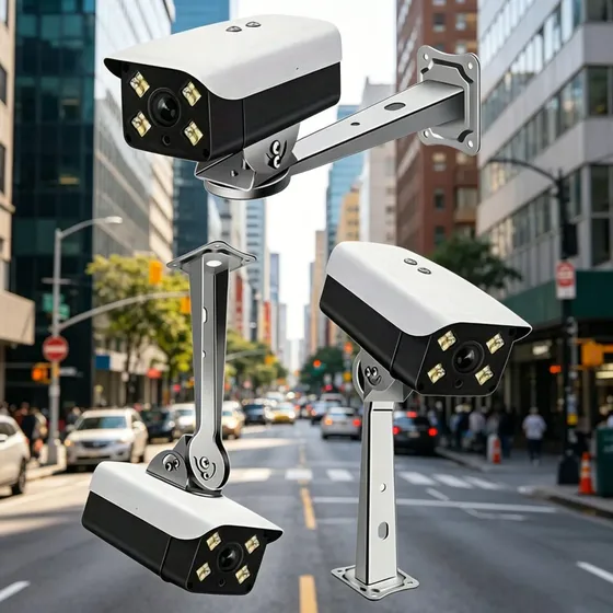 Soporte Ajustable Cámara Cctv Pared Techo Plateado