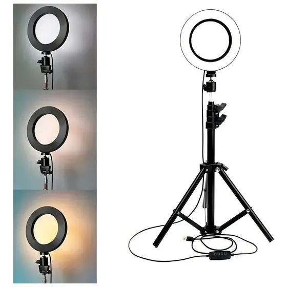 Anillo Aro Luz Led Fotografía 26 Cm + Trípode Ajustable
