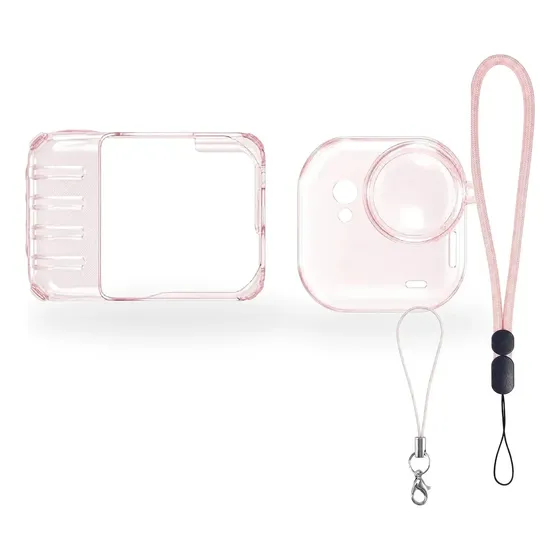 Funda Transparente Para Insta360 Go Ultra Rosa Claro