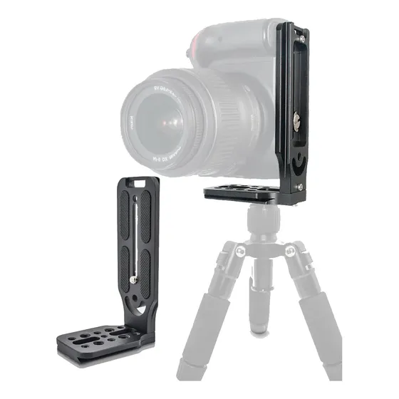 Vertical Qr Negro Universal Dslr Cámara L Bracket Con 1/4