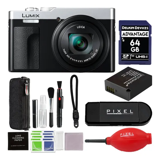 Cámara Panasonic Lumix Zs99 Silver + Accesorios