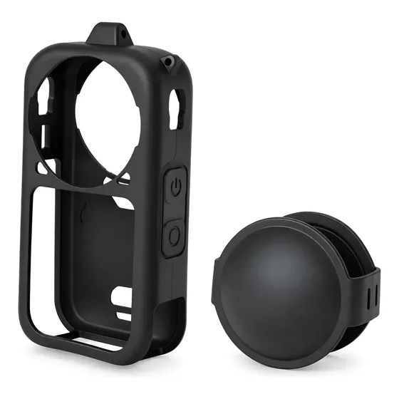 Funda Silicona + Tapa Lente Para Insta360 X6 Con Correa