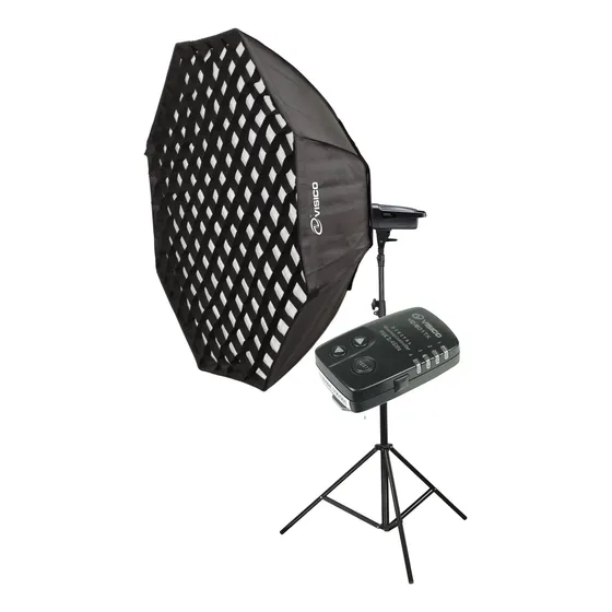 Kit Flash Estudio 300w Soft Octo Pie Newborn Baby Kid Visico