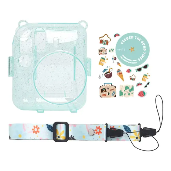 Funda Protectora Instax Mini 12 Transparente Glitter