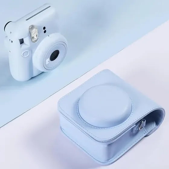 Funda Bolso Instax Mini 12 Cuero Pu  Con Correa Ajustable
