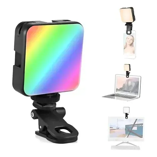 Luz Led Para Cámara Celular Efectos Compacta Y Portátil Clip