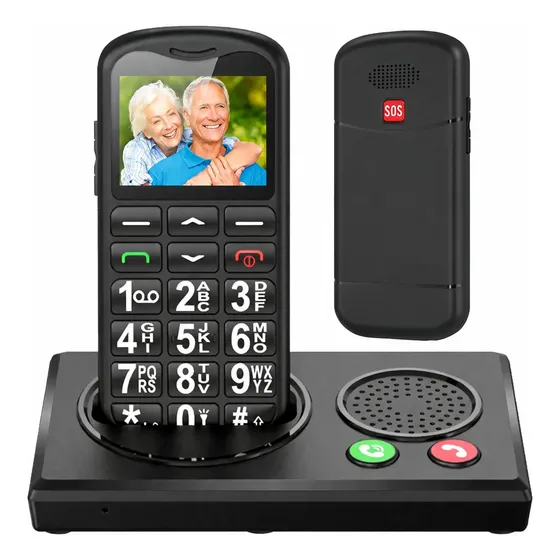 Celular Adulto Mayor Manos Libres Teclado Y Base Bluetooth
