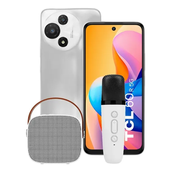 Combo Tcl 60 R 5g 4+128gb Pure White + Karaoke Dekkin