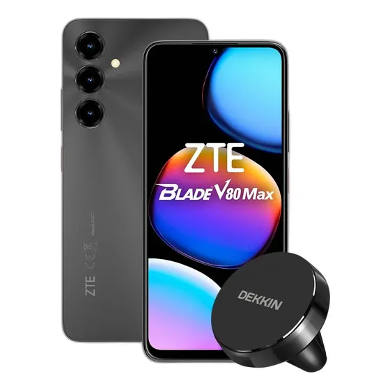 Combo Zte V80 Max 4+256gb Negro + Car Holder Redondo