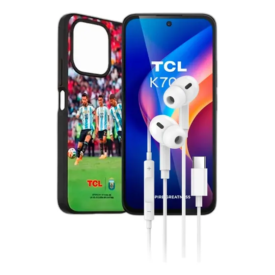 Combo Tcl K70 12+128gb Black + Auriculares Dekkin