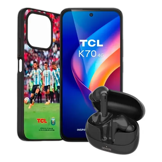 Combo Tcl K70 12+128gb Black + Auriculares Tws Dekkin